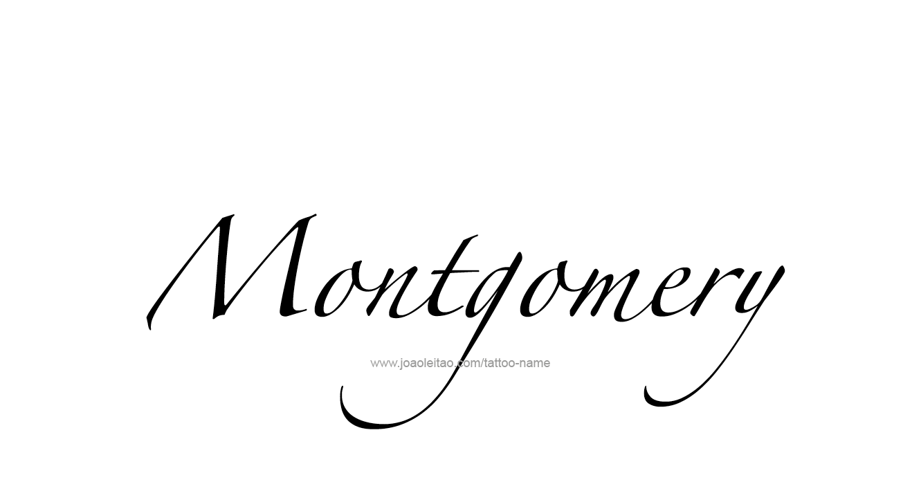 Tattoo Design USA Capital City Name Montgomery