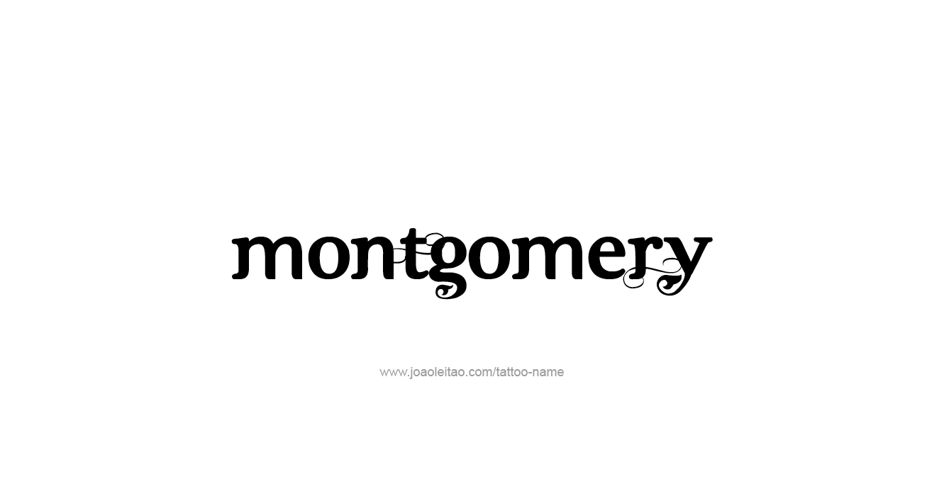 Tattoo Design USA Capital City Name Montgomery