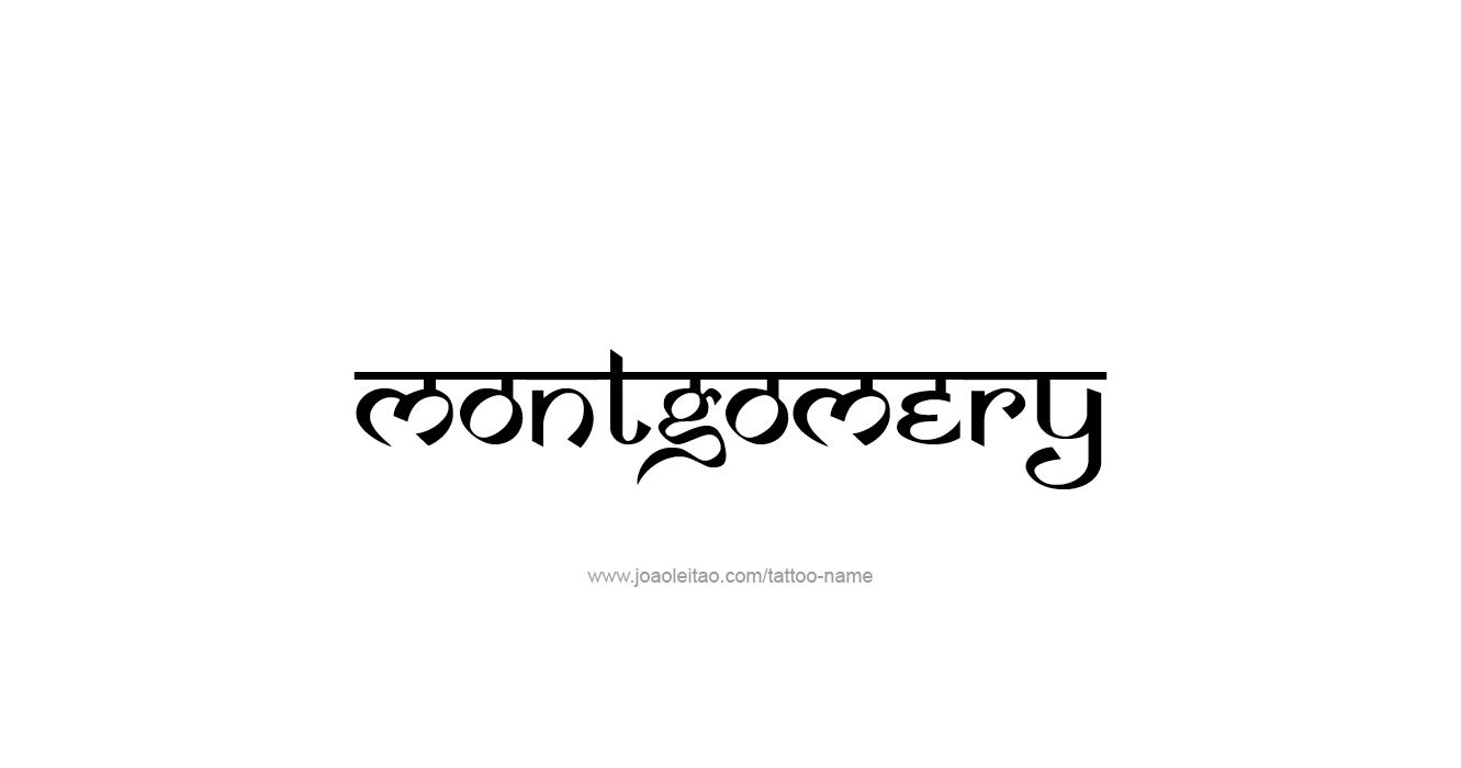 Tattoo Design USA Capital City Name Montgomery