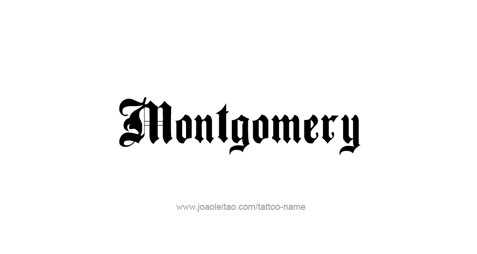 Tattoo Design USA Capital City Name Montgomery