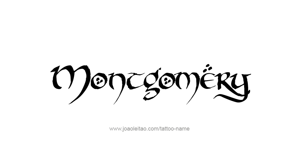 Tattoo Design USA Capital City Name Montgomery