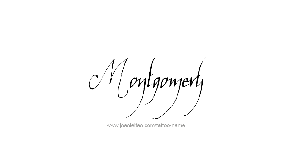 Tattoo Design USA Capital City Name Montgomery