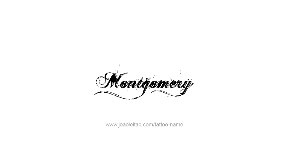 Tattoo Design USA Capital City Name Montgomery