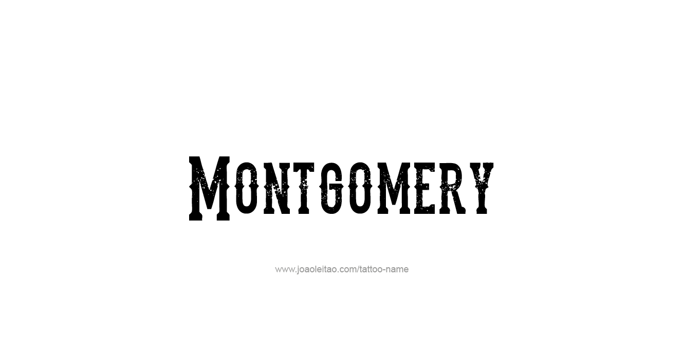 Tattoo Design USA Capital City Name Montgomery