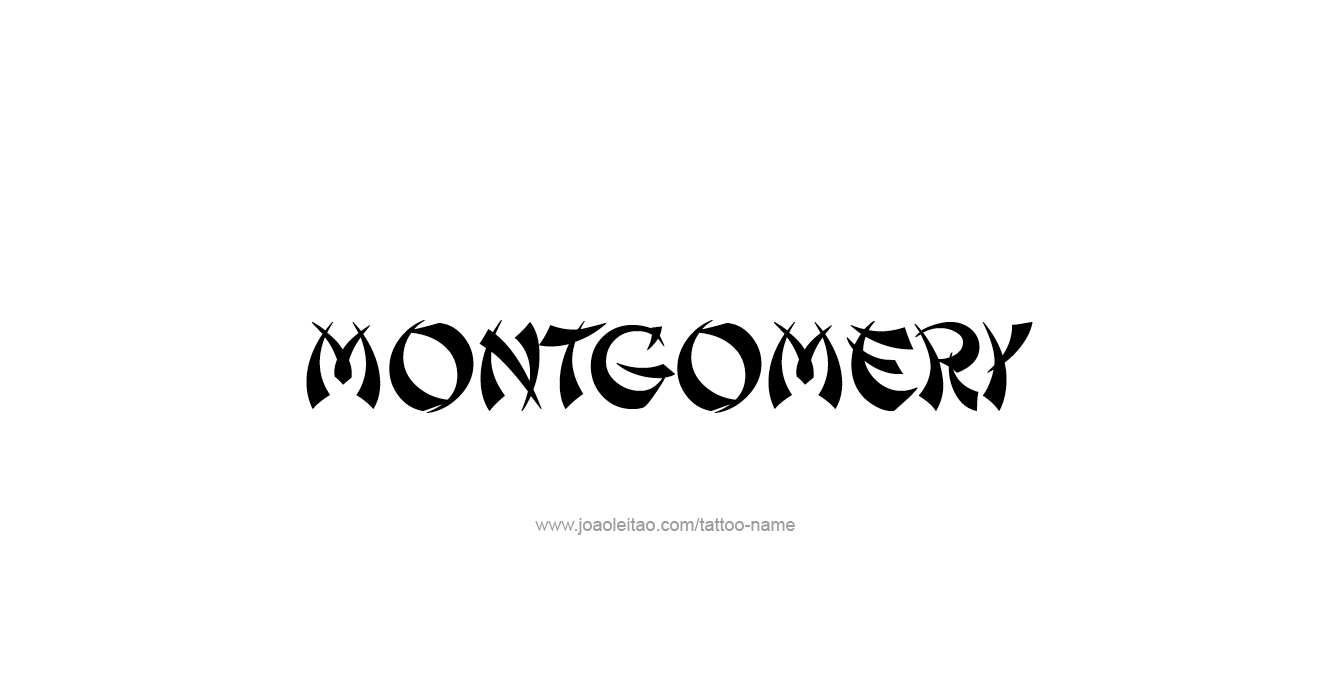 Tattoo Design USA Capital City Name Montgomery