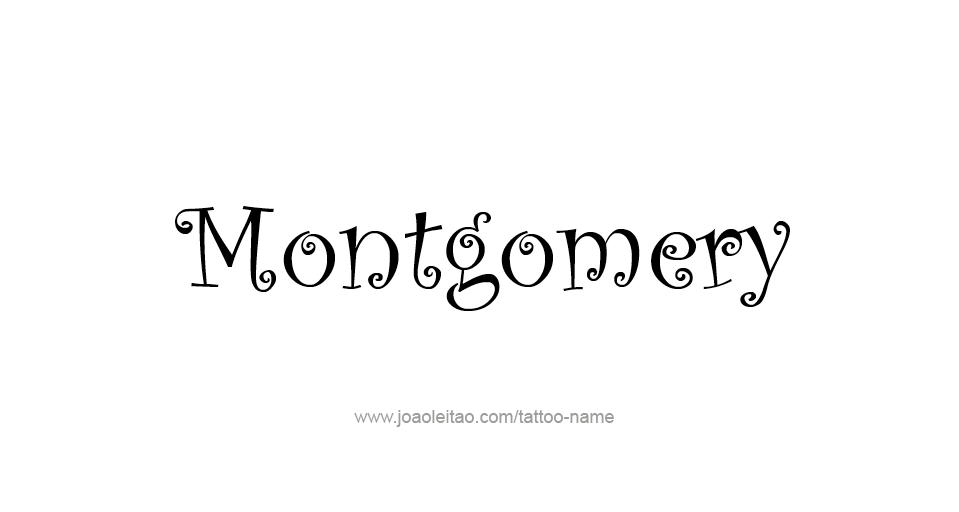 Tattoo Design USA Capital City Name Montgomery