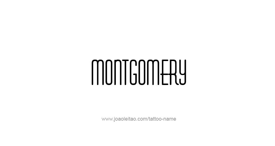 Tattoo Design USA Capital City Name Montgomery