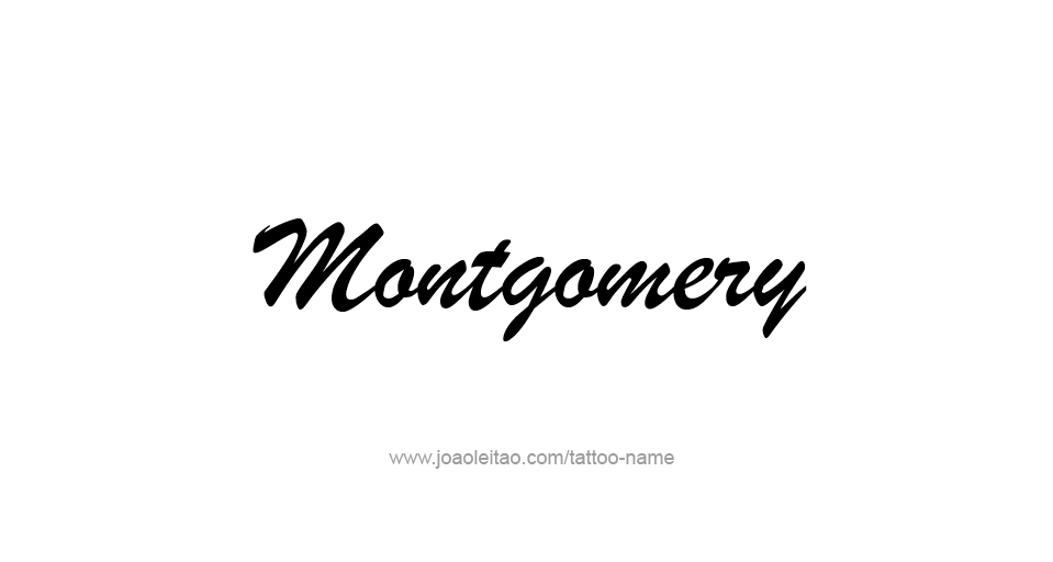 Tattoo Design USA Capital City Name Montgomery