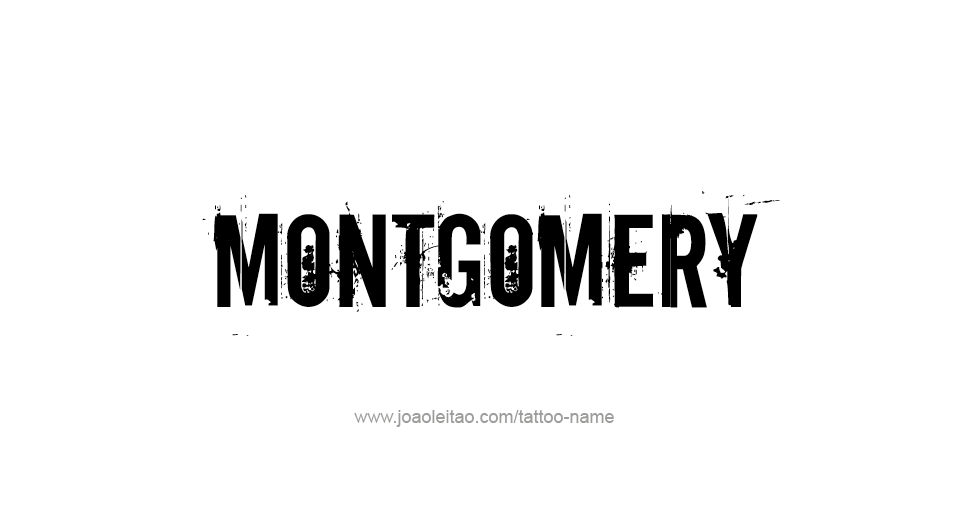 Tattoo Design USA Capital City Name Montgomery