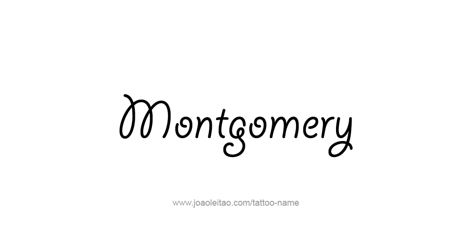 Tattoo Design USA Capital City Name Montgomery