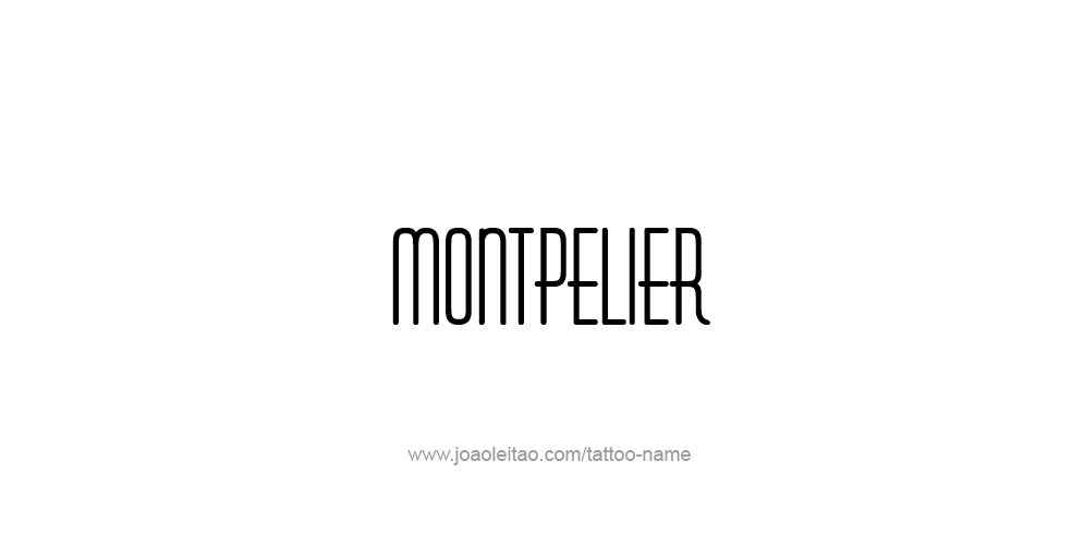 Tattoo Design USA Capital City Name Montpelier