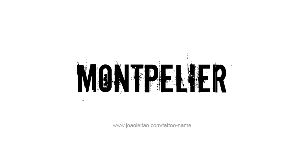 Tattoo Design USA Capital City Name Montpelier