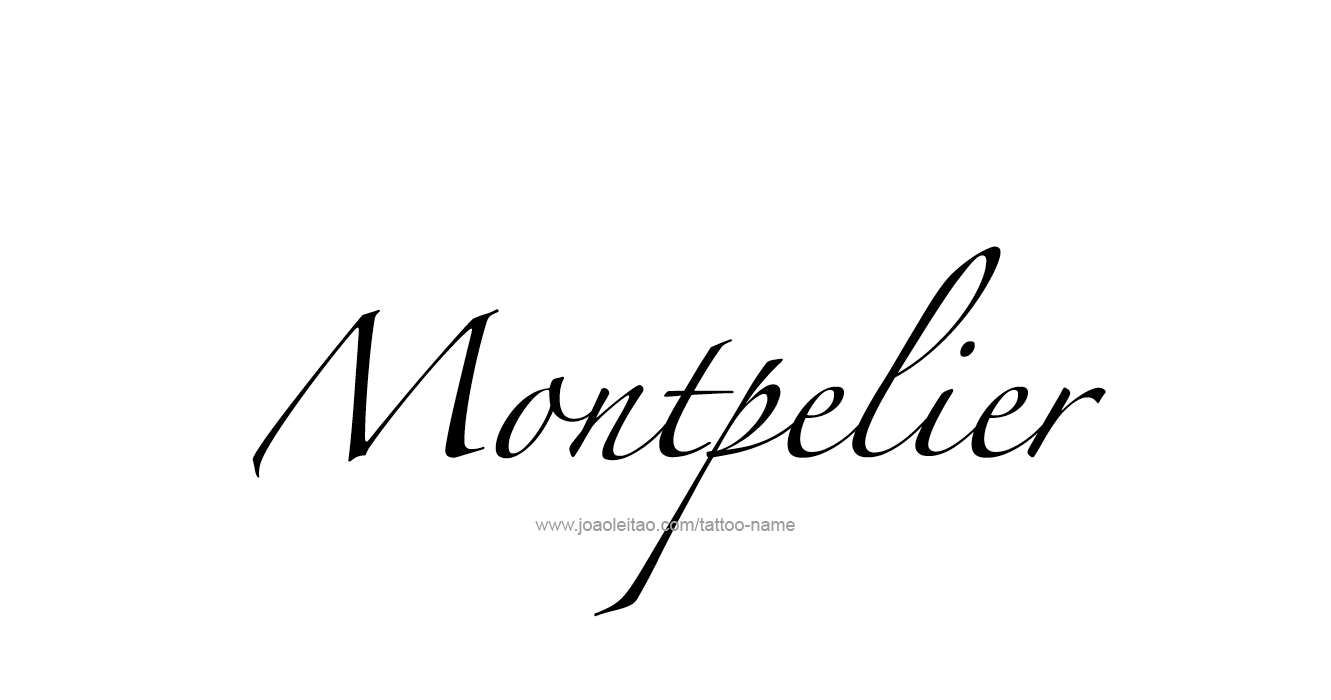 Tattoo Design USA Capital City Name Montpelier