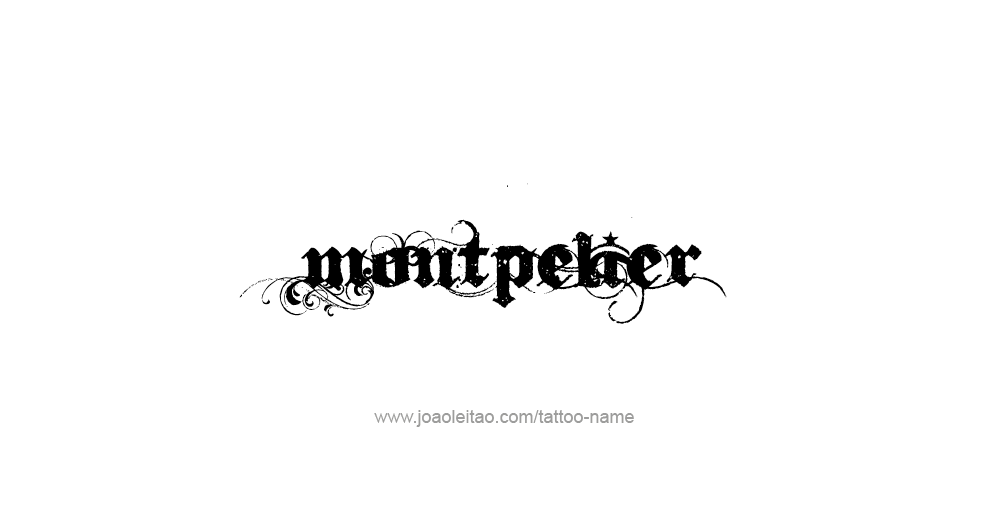 Tattoo Design USA Capital City Name Montpelier