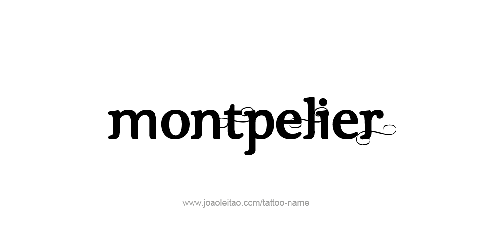 Tattoo Design USA Capital City Name Montpelier