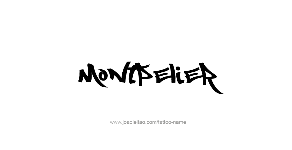 Tattoo Design USA Capital City Name Montpelier