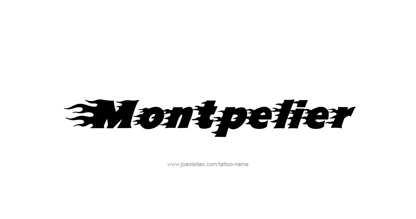 Tattoo Design USA Capital City Name Montpelier