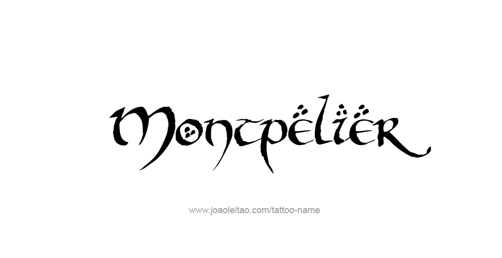 Tattoo Design USA Capital City Name Montpelier