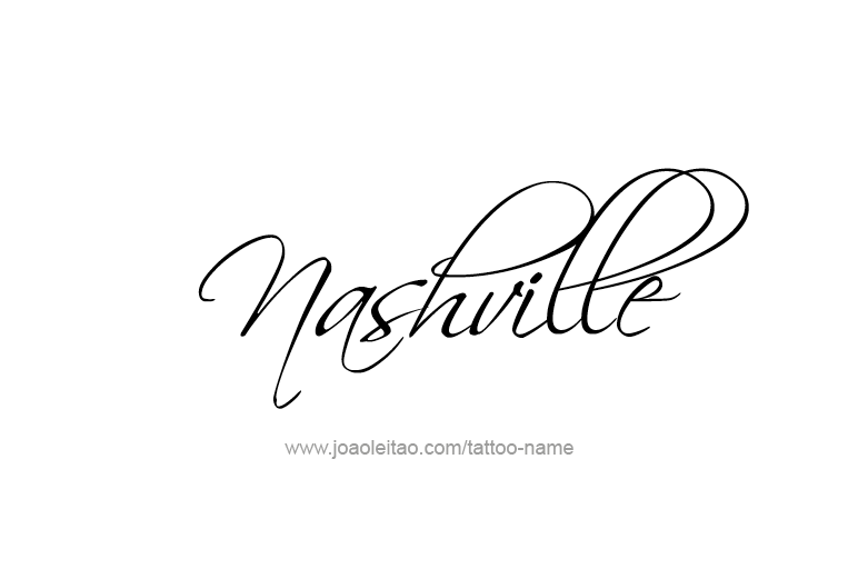 Tattoo Design USA Capital City Name Nashville