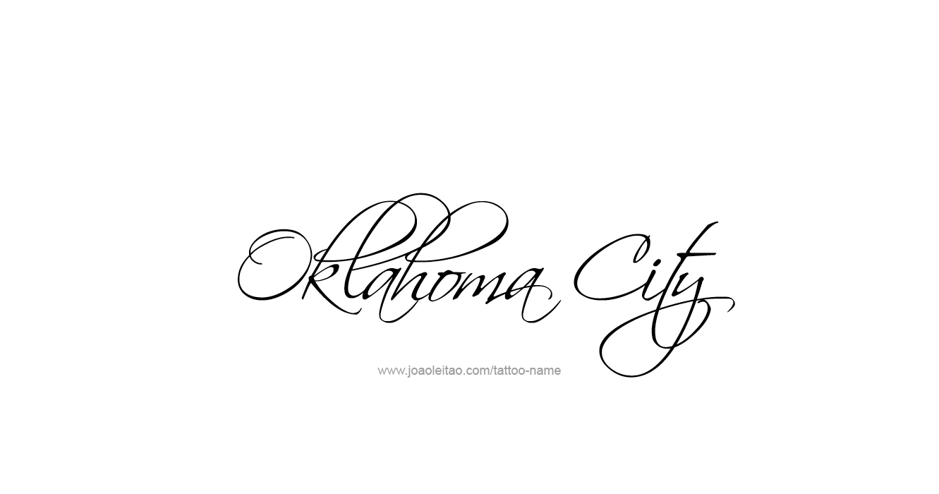 Tattoo Design USA Capital City Name Oklahoma City