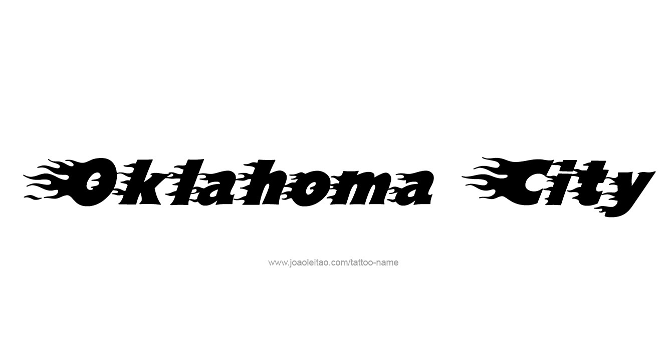 Tattoo Design USA Capital City Name Oklahoma City