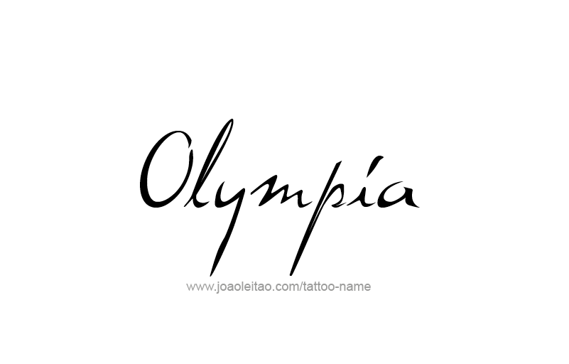 Tattoo Design USA Capital City Name Olympia