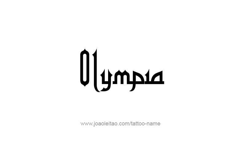 Tattoo Design USA Capital City Name Olympia