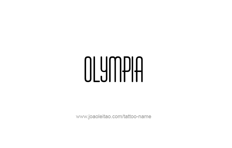 Tattoo Design USA Capital City Name Olympia