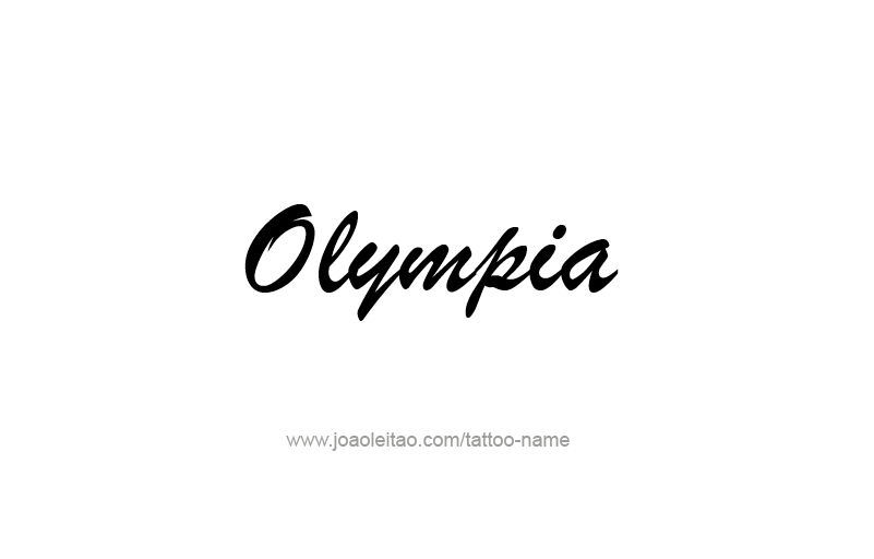 Tattoo Design USA Capital City Name Olympia