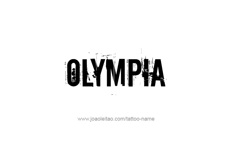 Tattoo Design USA Capital City Name Olympia