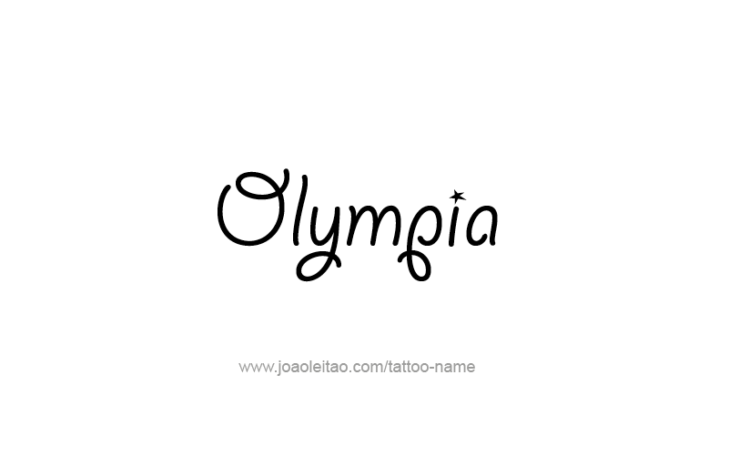 Tattoo Design USA Capital City Name Olympia