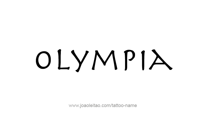 Tattoo Design USA Capital City Name Olympia