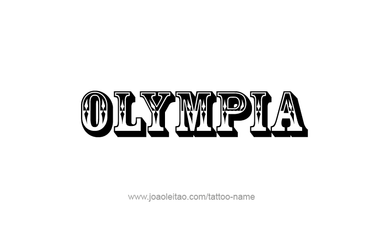 Tattoo Design USA Capital City Name Olympia