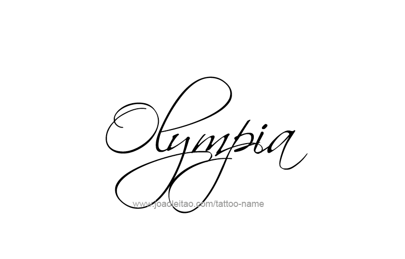 Tattoo Design USA Capital City Name Olympia