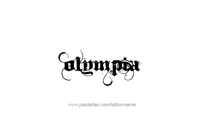 Tattoo Design USA Capital City Name Olympia