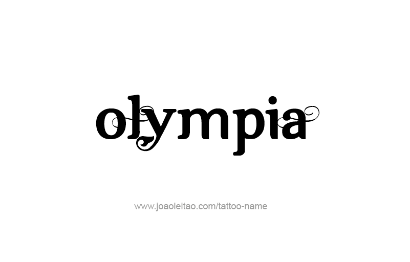 Tattoo Design USA Capital City Name Olympia