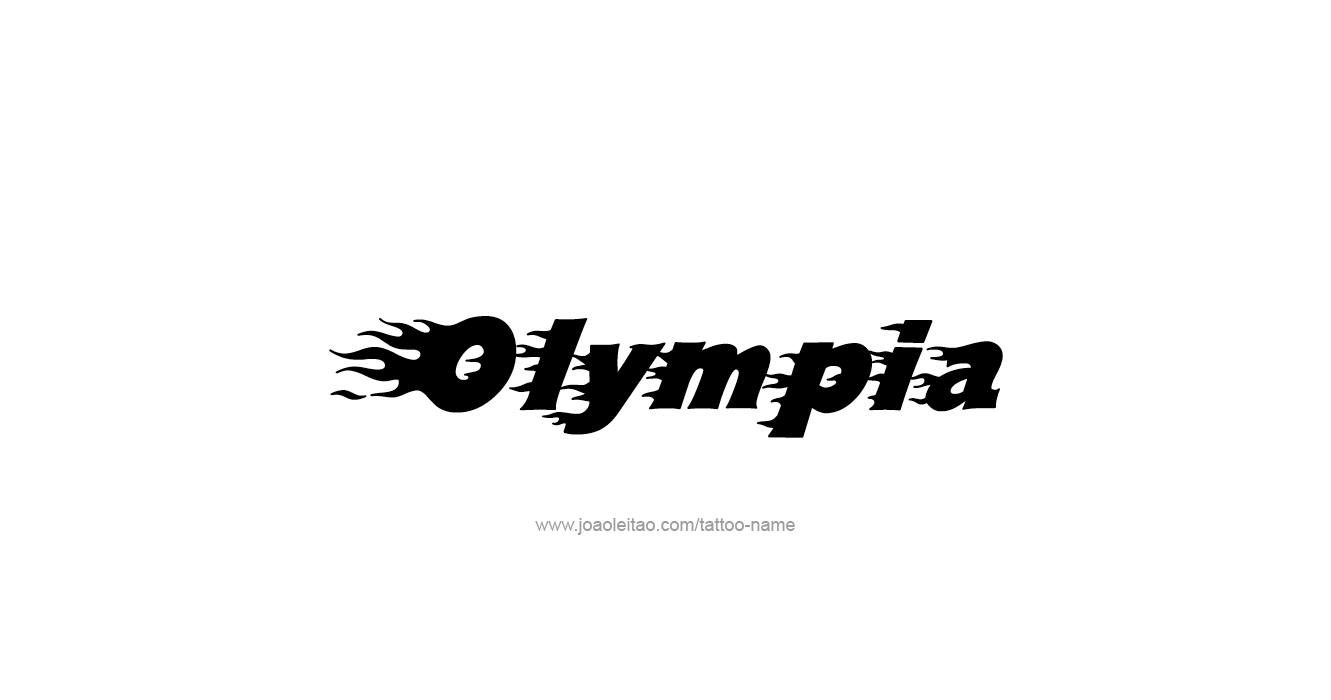 Tattoo Design USA Capital City Name Olympia