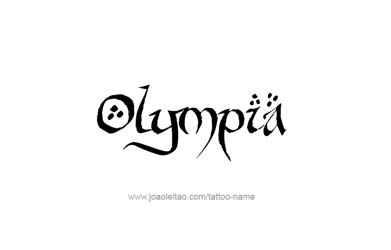 Tattoo Design USA Capital City Name Olympia