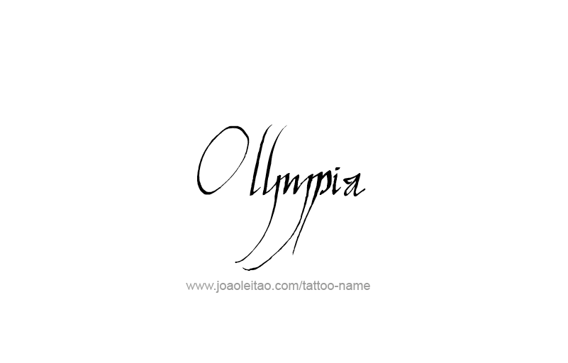 Tattoo Design USA Capital City Name Olympia