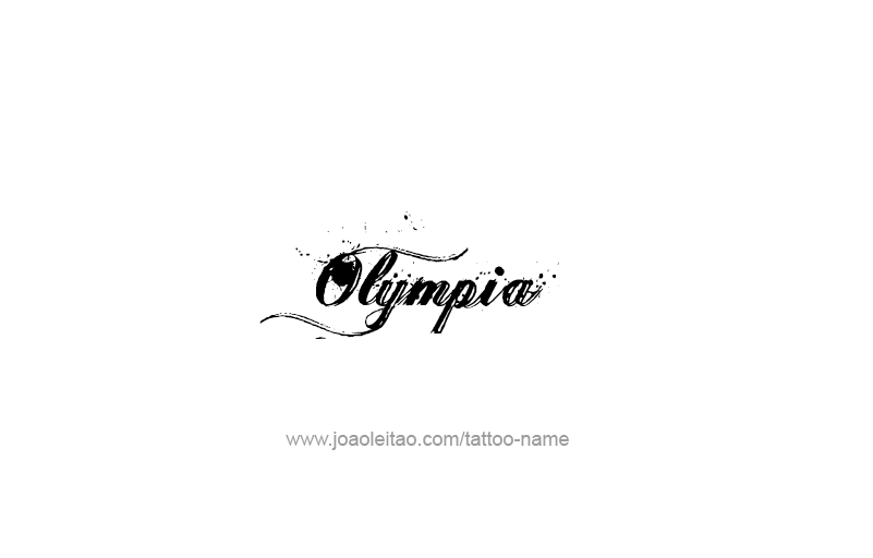 Tattoo Design USA Capital City Name Olympia