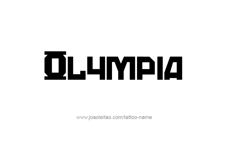 Tattoo Design USA Capital City Name Olympia