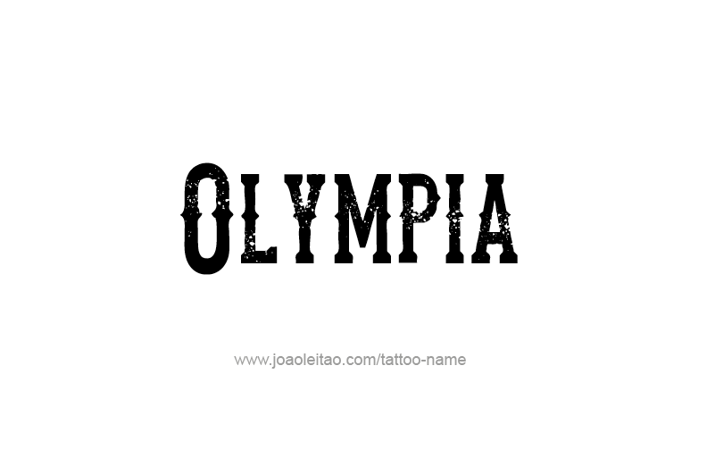 Tattoo Design USA Capital City Name Olympia