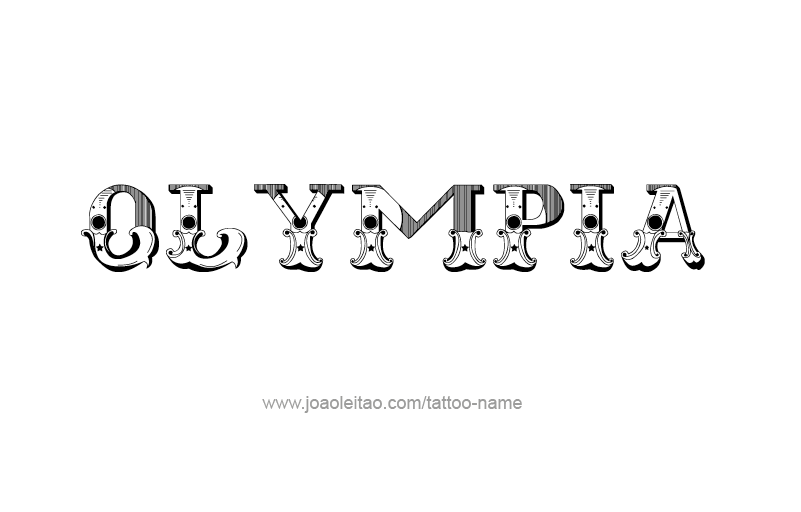 Tattoo Design USA Capital City Name Olympia