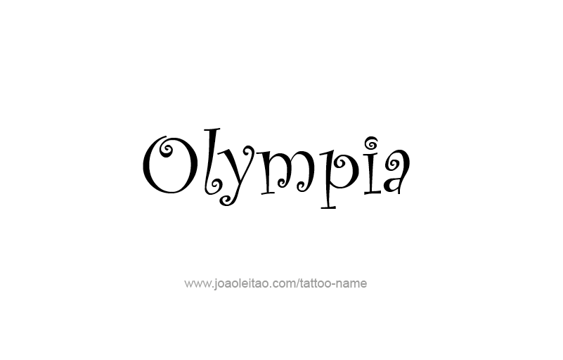 Tattoo Design USA Capital City Name Olympia