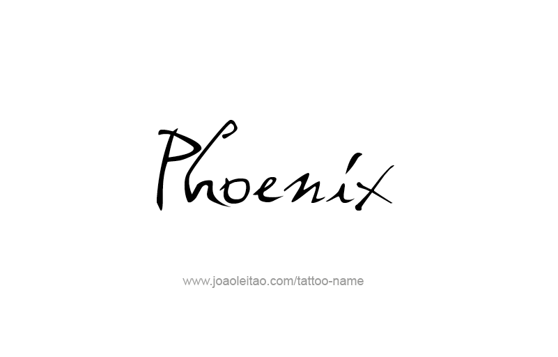 Tattoo Design USA Capital City Name Phoenix