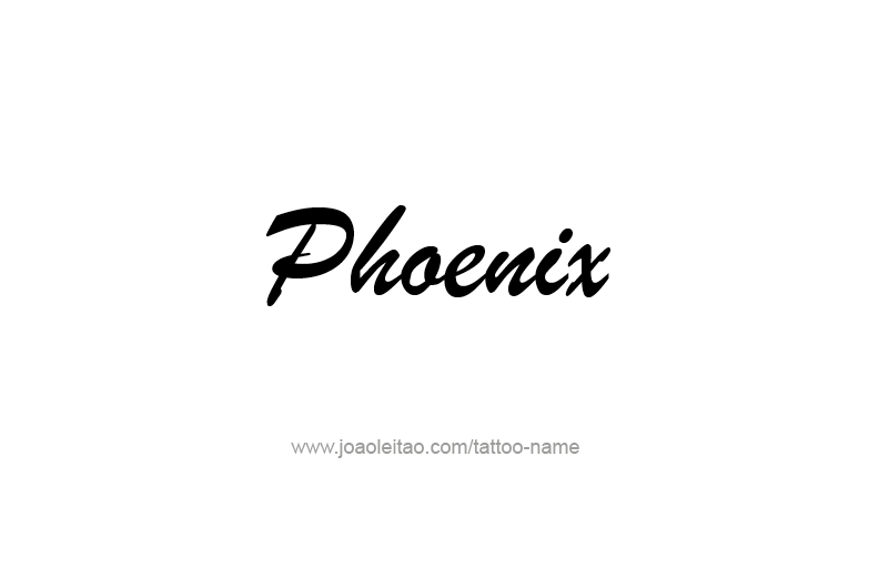 Tattoo Design USA Capital City Name Phoenix