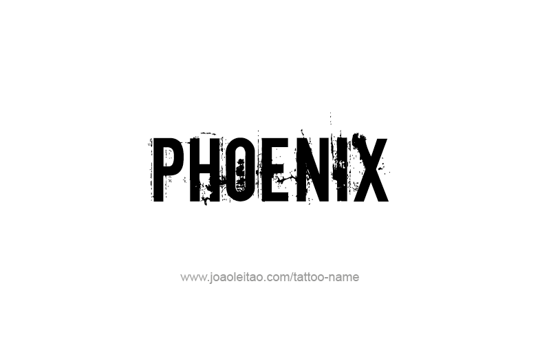 Tattoo Design USA Capital City Name Phoenix