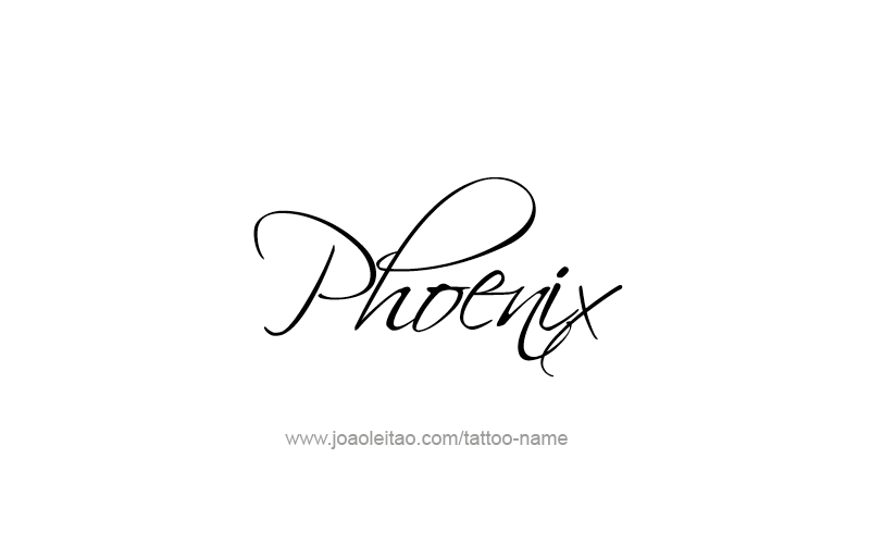 Tattoo Design USA Capital City Name Phoenix