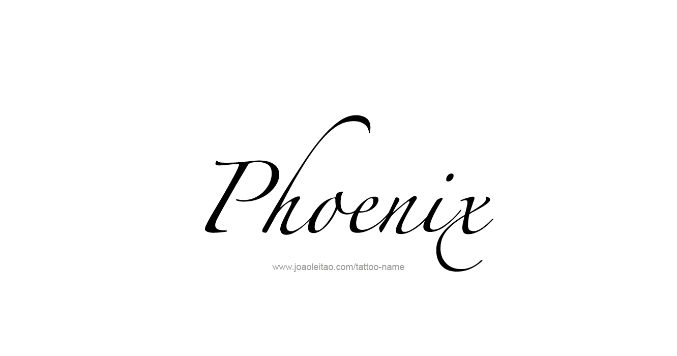 Tattoo Design USA Capital City Name Phoenix