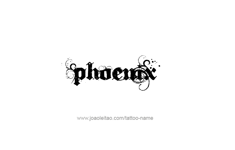 Tattoo Design USA Capital City Name Phoenix